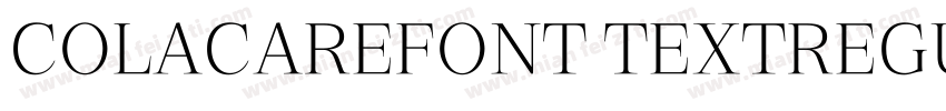 COLACAREFONT TEXTREGULAR  GB1 0字体转换
